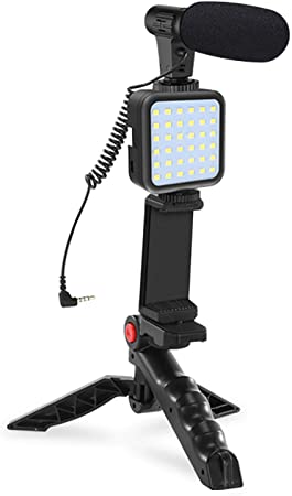 vlogging kit m1-02 video recordingmaking tool with fill light tripod